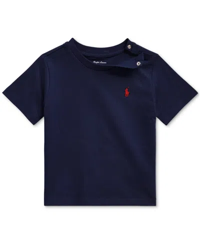 Polo Ralph Lauren Baby Boys Cotton Crewneck Embroidered Pony T-shirt In Navy