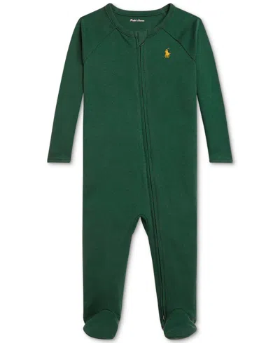 Polo Ralph Lauren Baby Boys Cotton Footed Coveralls In Green