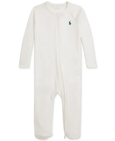 Polo Ralph Lauren Baby Boys Cotton Footed Coveralls In White