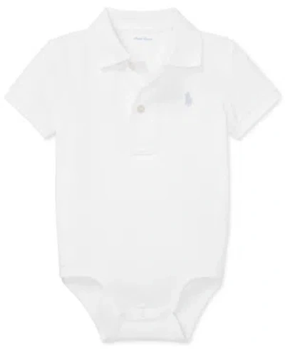 Polo Ralph Lauren Ralph Lauren Baby Boys Cotton Interlock Bodysuit In White
