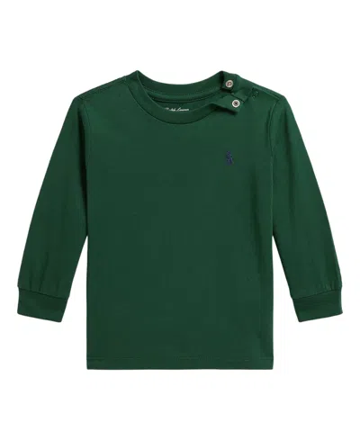 Polo Ralph Lauren Baby Boys' Cotton Jersey Long-sleeve T-shirts In Green