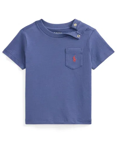 Polo Ralph Lauren Baby Boys' Cotton Jersey Pocket T-shirt In Blue