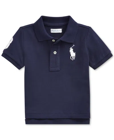 Polo Ralph Lauren Baby Boys Cotton Mesh Pony Logo Polo Shirt In Refined Navy