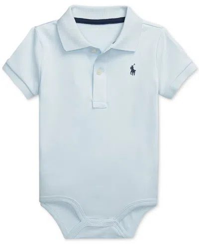 Polo Ralph Lauren Baby Boys Cotton Polo Bodysuit In Blue