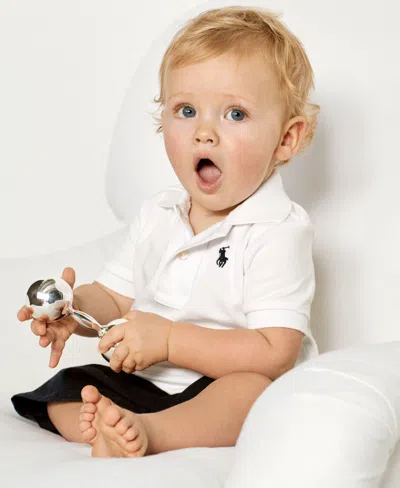 Polo Ralph Lauren Baby Boys Cotton Polo Short Sleeved Shirt In White