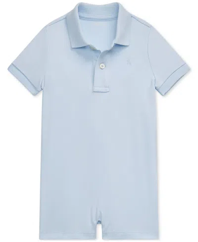 Polo Ralph Lauren Baby Boys Cotton Short Sleeved Polo Shortall In Blue