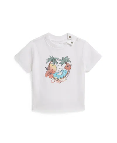 Polo Ralph Lauren Baby Boys' Crewneck Jersey Graphic T-shirt In White