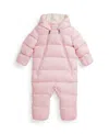Polo Ralph Lauren Baby Boys Down Hooded Bunting Jacket In Pink