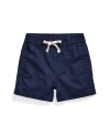 Polo Ralph Lauren Babies' Cotton Twill Pull-on Short In Newport Navy