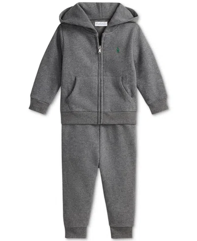 Polo Ralph Lauren Baby Boys Fleece Hoodie & Pant Set In Black