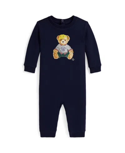 Polo Ralph Lauren Baby Boys Fleece Knit Coverall In Blue
