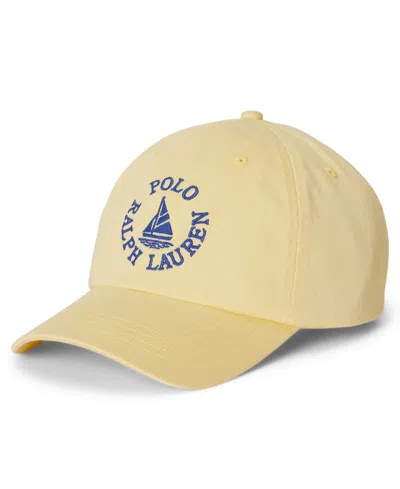 Polo Ralph Lauren Kids' Baby Boys' Logo Detail Chino Ball Cap In Yellow