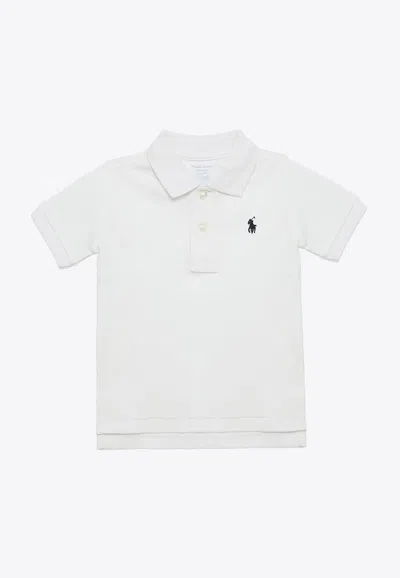 Polo Ralph Lauren Baby Boys Logo Embroidered Polo T-shirt In White