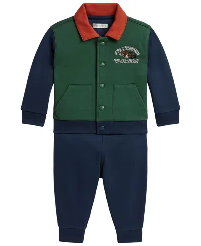 Polo Ralph Lauren Baby Boys' Long-sleeve Polo Sportsman Fleece Jacket And Pants, 2-piece Set In Multi
