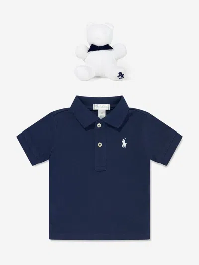 Polo Ralph Lauren Kids' Baby Boys My 1st Polo Gift Set In Blue