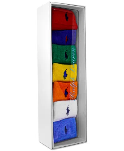 Polo Ralph Lauren Baby Boys Or Baby Girls Color Shop Sock Gift Box, Pack Of 7 In Multi