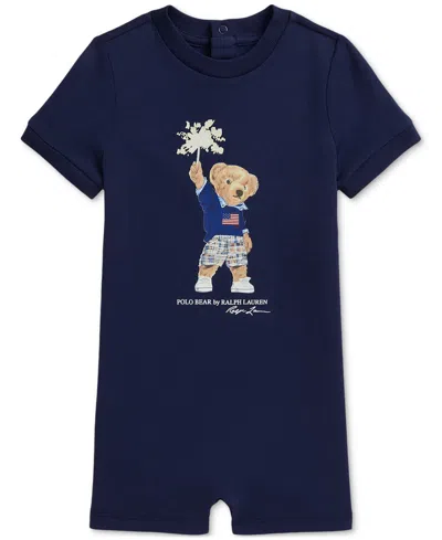 Polo Ralph Lauren Baby Boys Polo Bear Cotton Jersey Shortall In Blue