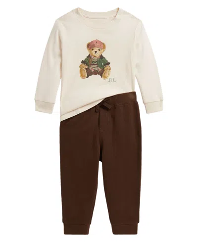 Polo Ralph Lauren Baby Boys' Polo Bear Cotton T-shirt And Jogger Pants, 2-piece Set In Multi