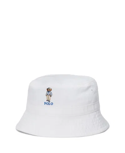 Polo Ralph Lauren Baby Boys Polo Bear Cotton Twill Bucket Hat In White