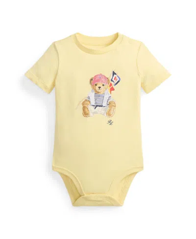 Polo Ralph Lauren Baby Boys' Polo Bear Crewneck Bodysuit In Brown