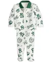 Polo Ralph Lauren Baby Boys Reversible Jacket, Polo Bodysuit & Footed Pant Set In Green