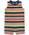 Polo Ralph Lauren Baby Boys Striped Terry Romper In Stripes