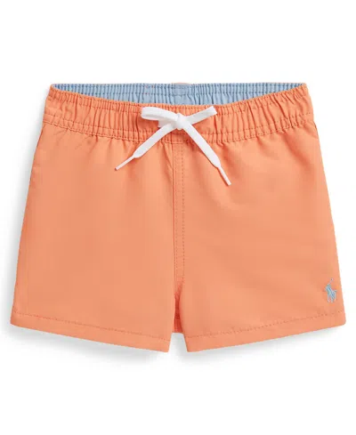 Polo Ralph Lauren Baby Boys' Traveler Swim Trunks In Orange