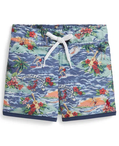 Polo Ralph Lauren Baby Boys' Tropical-print Swim Trunk In Multi