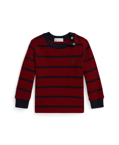 Polo Ralph Lauren Baby Boys Waffle-knit T-shirt In Brown