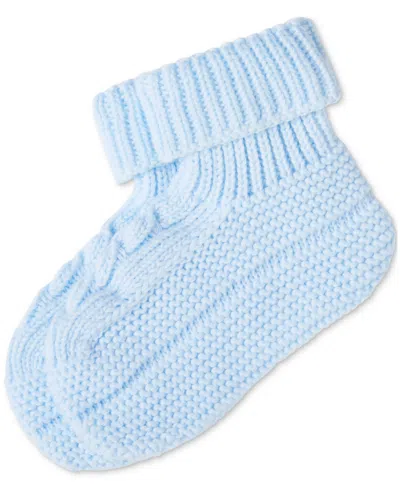 Polo Ralph Lauren Baby Cable-knit Bootie Socks In Blue