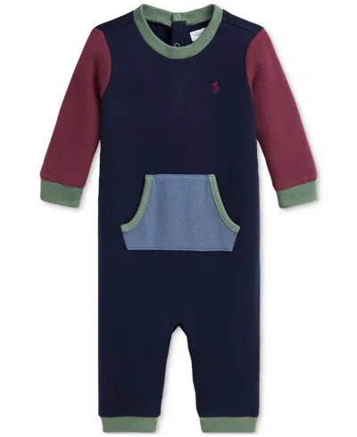 Polo Ralph Lauren Baby Colorblocked Fleece Coverall In Multi