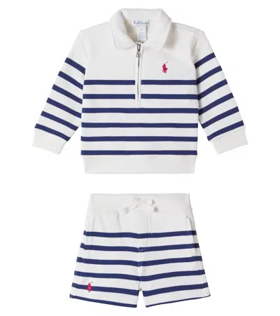 Polo Ralph Lauren Baby Cotton-blend Sweater And Shorts Set In White