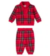 Polo Ralph Lauren Baby Cotton-blend Sweatshirt And Sweatpants Set In Rot