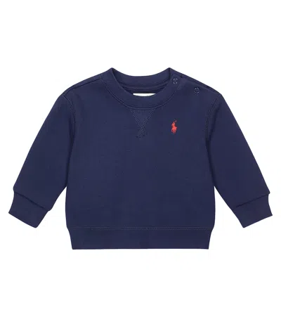Polo Ralph Lauren Baby Cotton-blend Sweatshirt In Blue