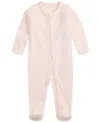 Polo Ralph Lauren Baby Cotton Embroidered Pony Coverall In Pink