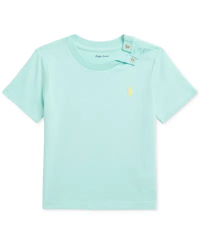 Polo Ralph Lauren Baby Cotton Embroidered Pony Tee In Blue