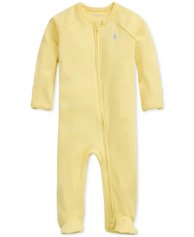 Polo Ralph Lauren Baby Cotton Footed Coverall In Yellow