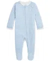 Polo Ralph Lauren Baby Cotton Gingham Footed Coverall In Blue
