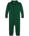 Polo Ralph Lauren Baby Cotton Polo Coverall In Green