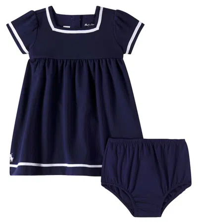 Polo Ralph Lauren Baby Cotton Polo Dress In Blue