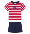 Polo Ralph Lauren Baby Set Aus T-shirt Und Shorts In Weiss