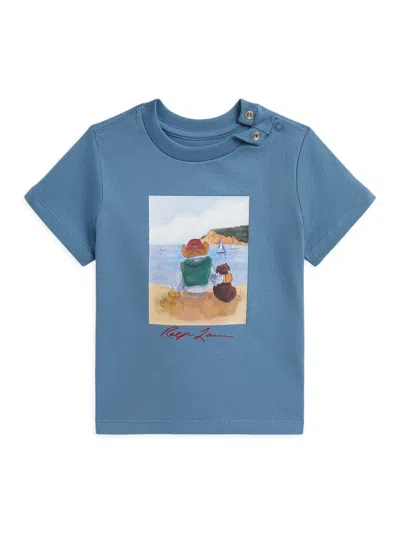 Polo Ralph Lauren Baby Boys' Polo Bear Cotton Jersey T-shirt In Blue