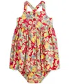 Polo Ralph Lauren Baby Floral Cotton Dress In Red