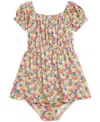 Polo Ralph Lauren Baby Floral Cotton Jersey Dress In Multi