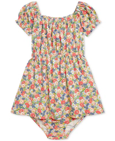 Polo Ralph Lauren Baby Floral Cotton Jersey Dress In Multi
