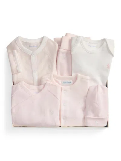 Polo Ralph Lauren Baby Girl's Cotton Interlock 6-piece Gift Set In Pink