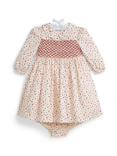 Polo Ralph Lauren Baby Girl's Cotton Twill Collared Dress & Bloomers Set In Neutral