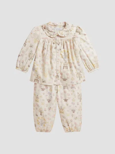 Polo Ralph Lauren Baby Girl's Polo Bear Brushed Twill Top & Pants Set In Neutral