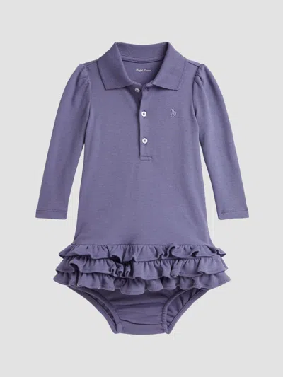 Polo Ralph Lauren Baby Girl's Polo Dress & Bloomers Set In Brown