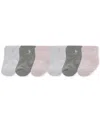 Polo Ralph Lauren Baby Girl Sport Quarter Socks, 6-pack In Pink